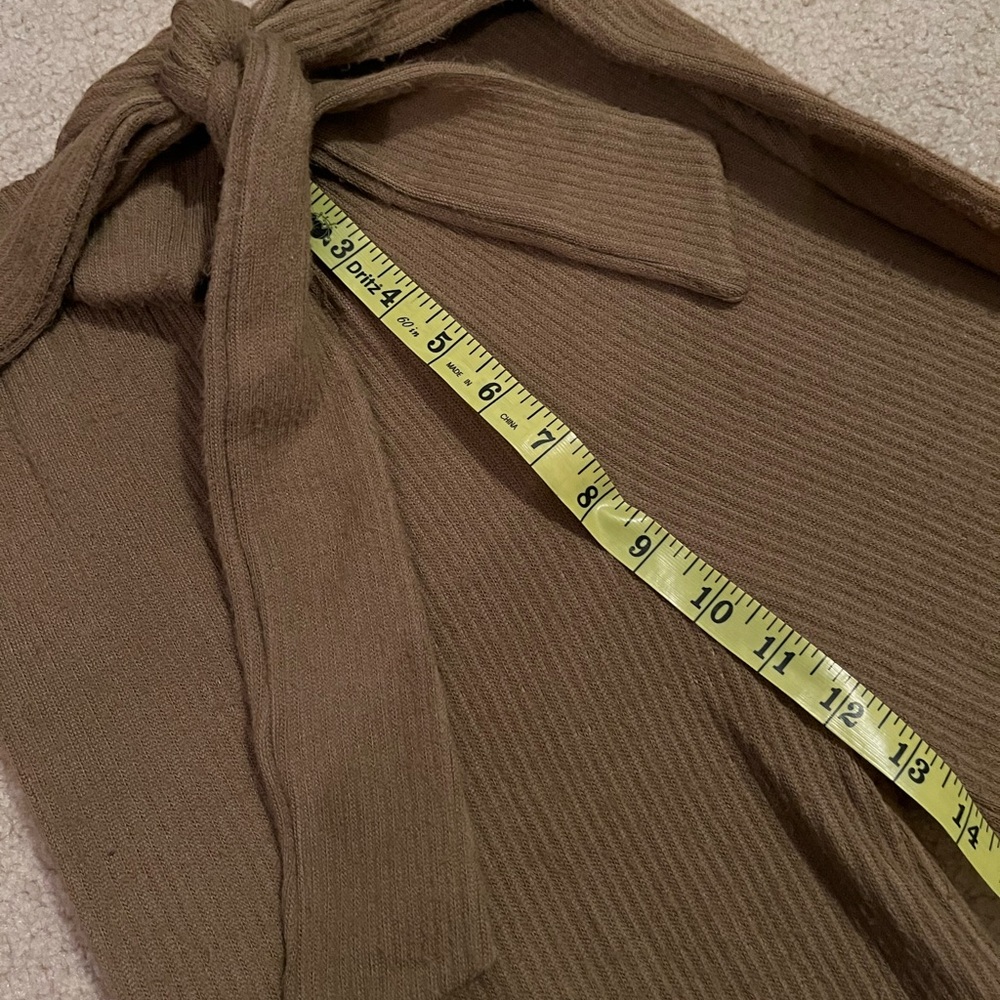 Urban Outfitters high waisted tied brown flare sweater stretchy trousers size XS - Picture 6 of 7